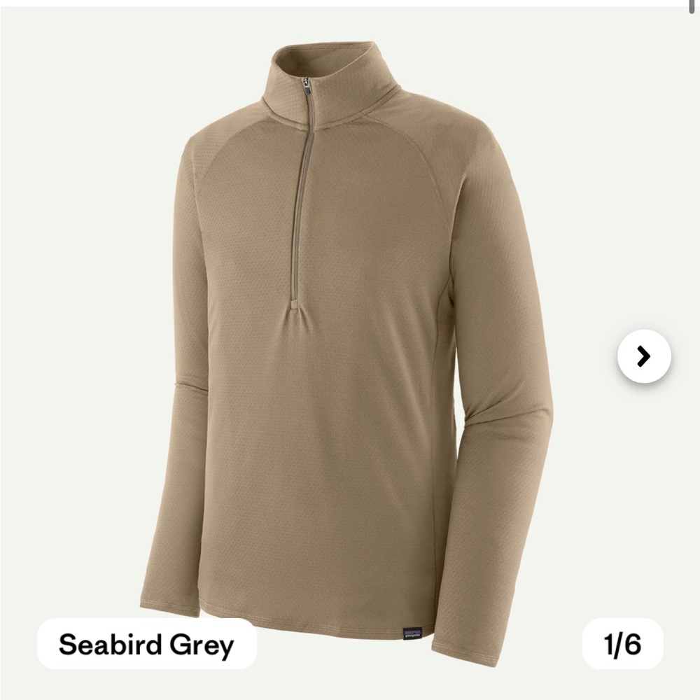 Patagonia grey Capilene® Midweight Zip-Neck Pullover